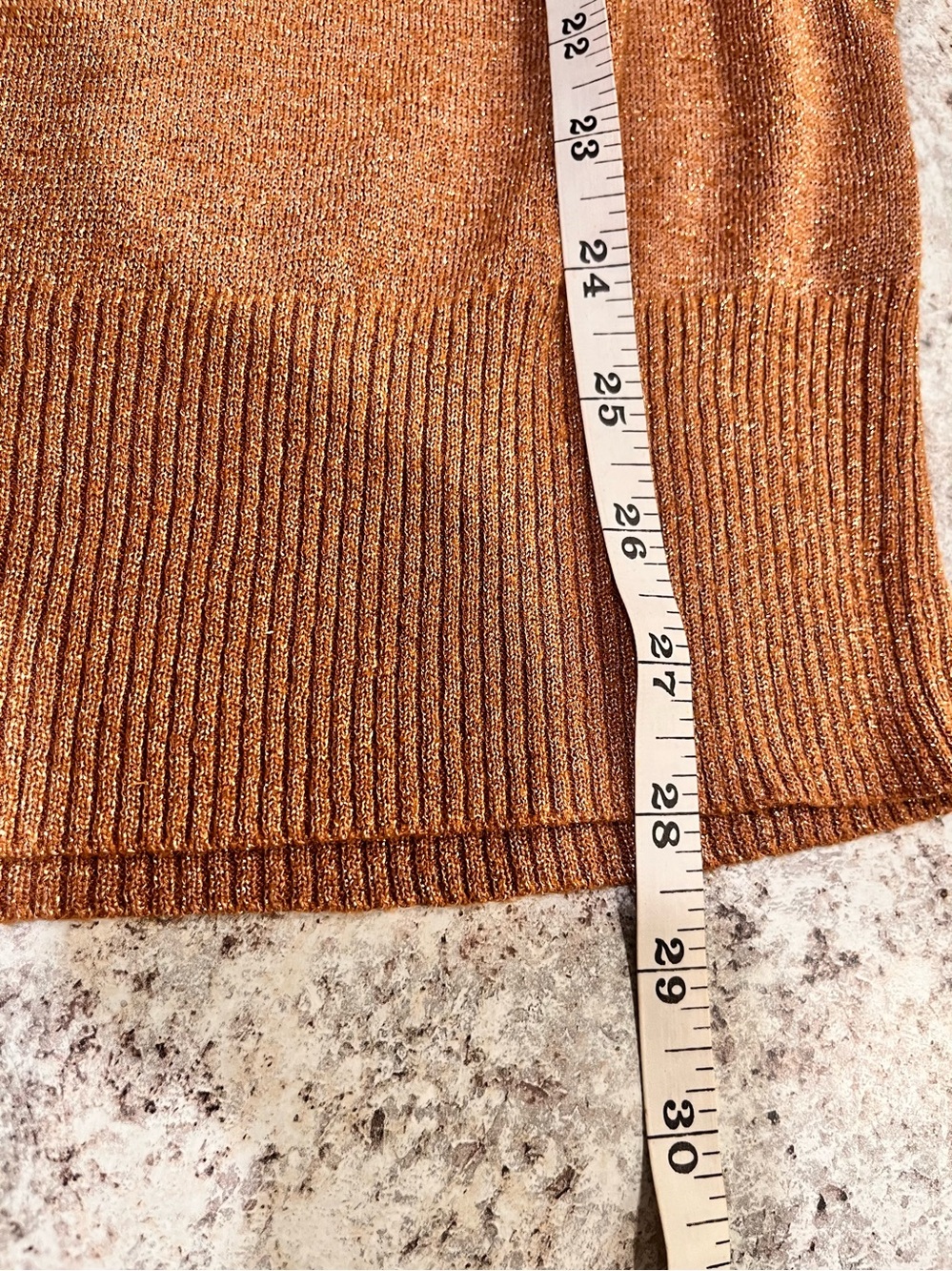 Vintage Original Knitwear By Yoana Baraschi Metallic Bronze Knit Top Size M - Picture 6 of 7